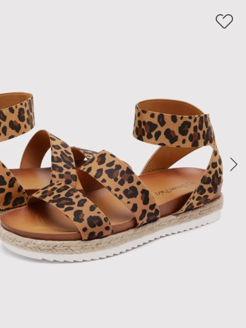 Dream Pairs Leopard Print Ankle-Strap Espadrille Wedges - Brown Black